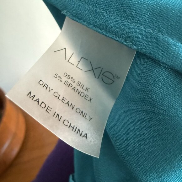 Alexis Cadiz Silk Satin Dress in Capri Blue Size XS - Picture 9 of 11